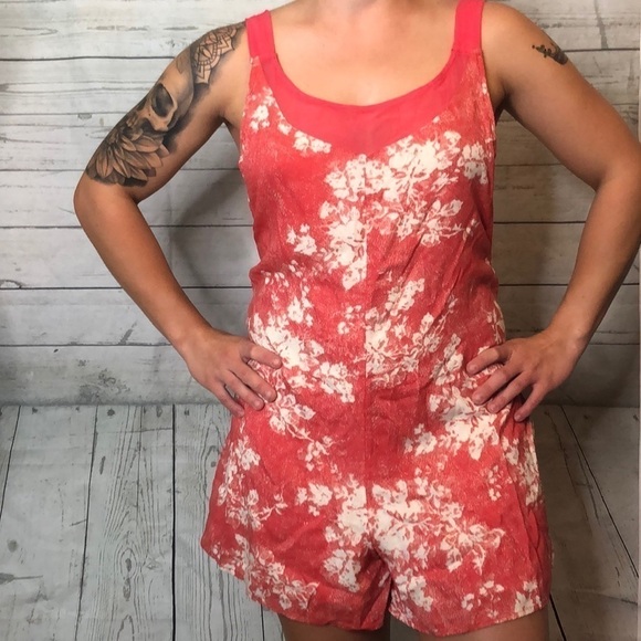 Free People Romper Pink Low Back Romper XS Summer bohemian - Picture 1 of 7